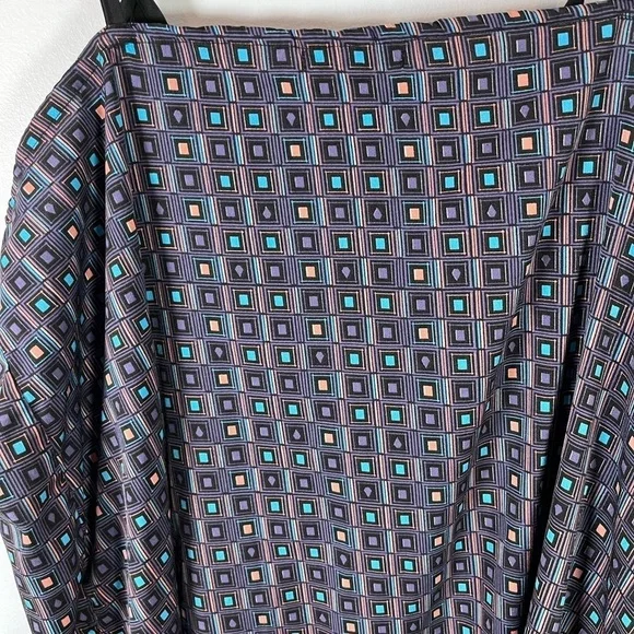 Volcom Women’s Slip Dress Front Ruffle Pockets Geometric Pattern Size Large - Picture 5 of 9